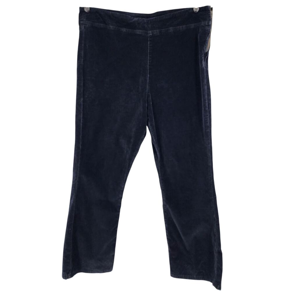 Free People In My Feelings Black Velvet Crop Slim Flare Side Zip Pants Size XL